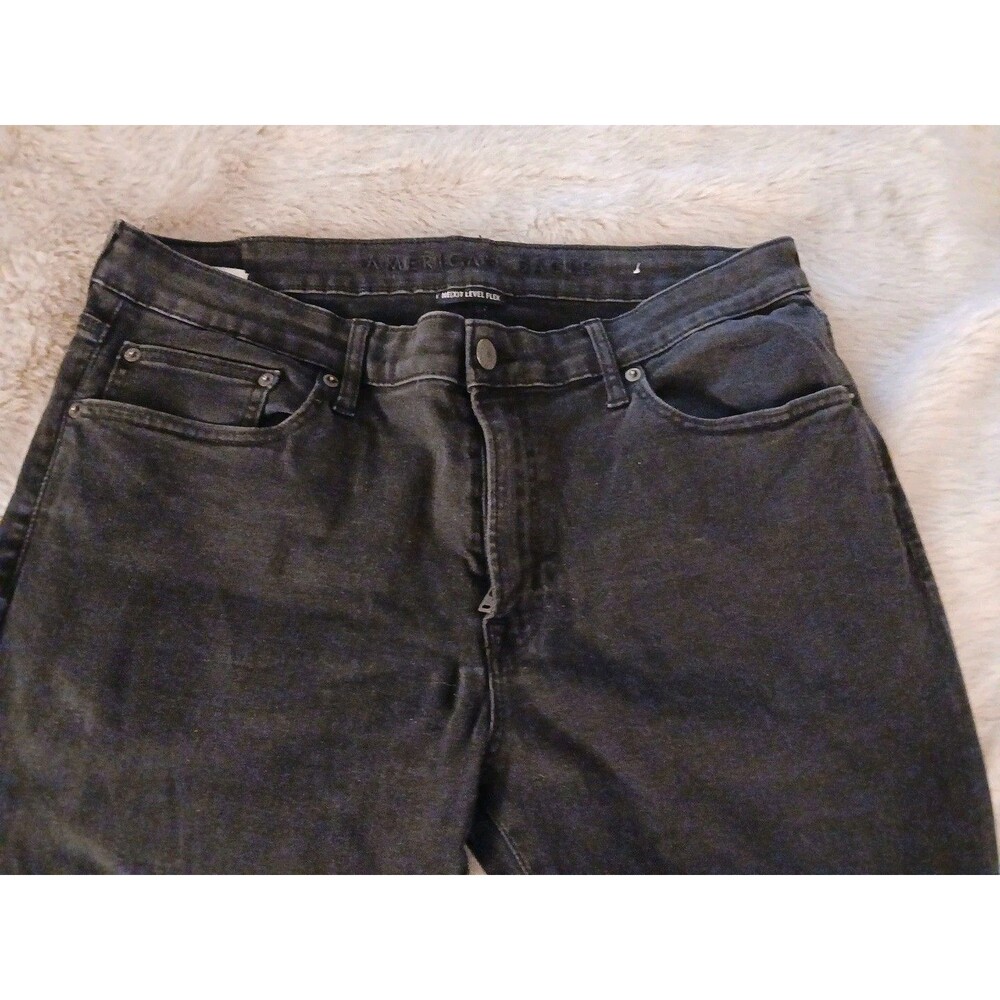 American Eagle Jeans Mens 36x32 Black Next Level Flex Preppy Stretch Pant
